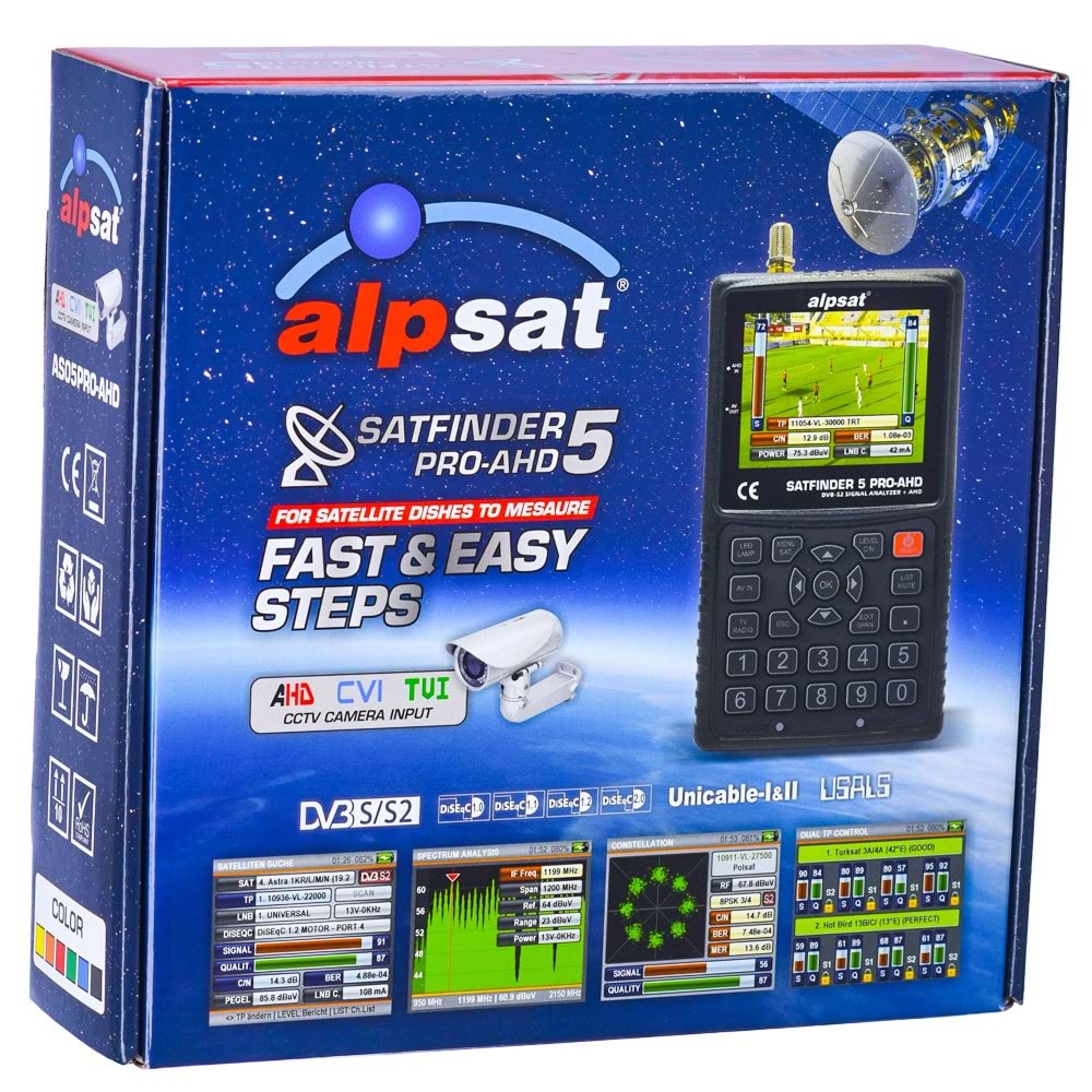 SATFINDER 5 Pro Ahd Uydu Bulucu AS-05 PRO AHD