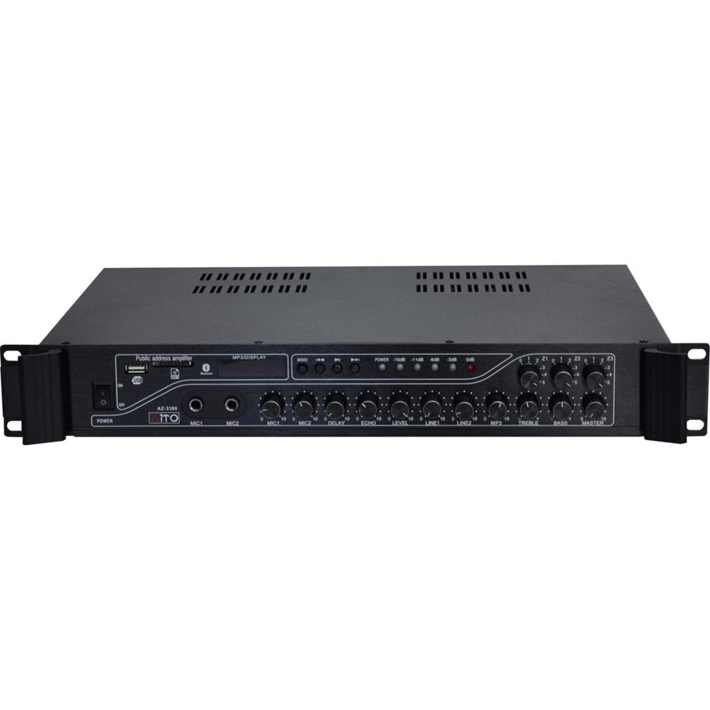 MITO 300W 100V 3 Bölgeli Usb-Sd-Bt Amfi AZ-3300