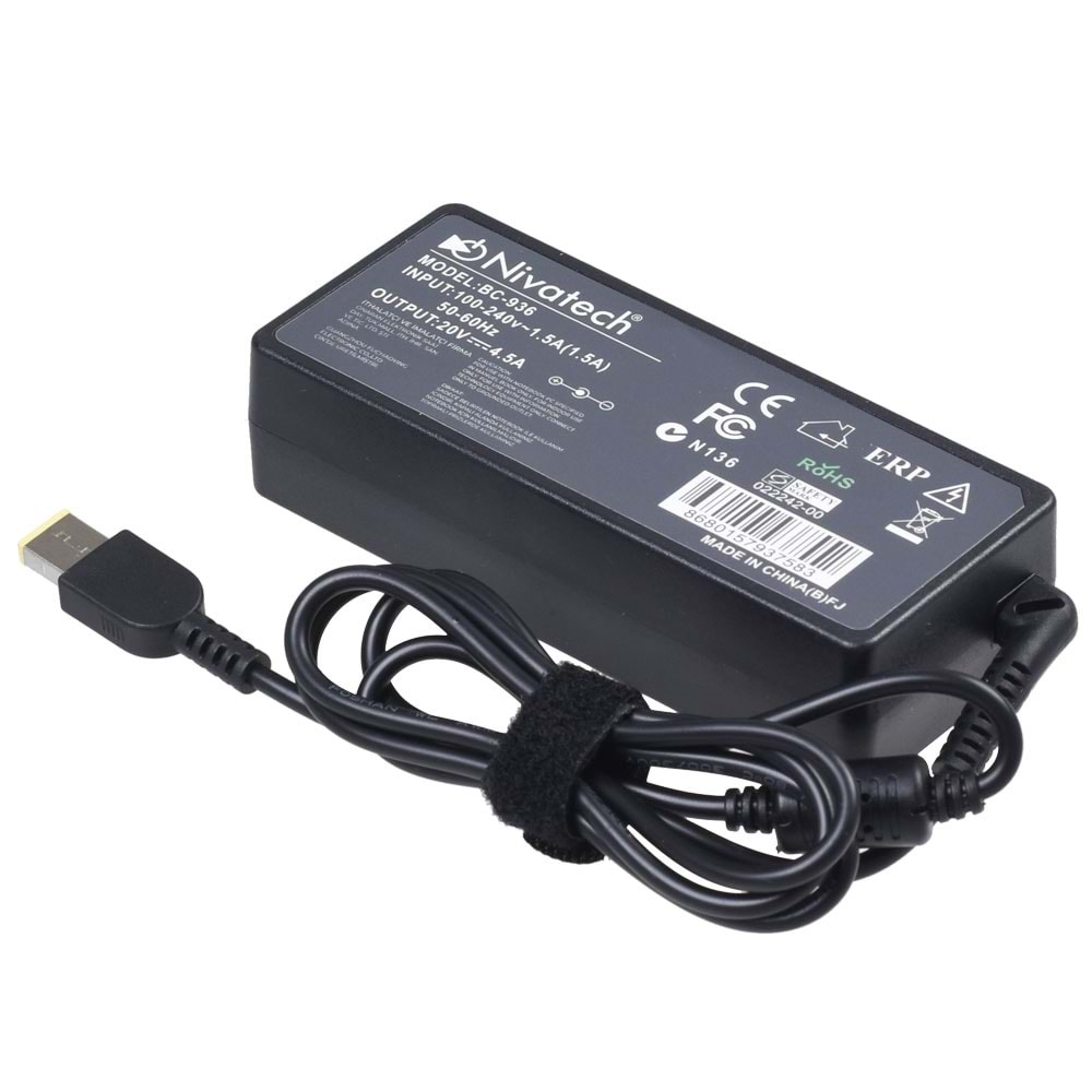 NIVATECH 20V 4,5A Usb Pın Laptop Adaptörü BC-936