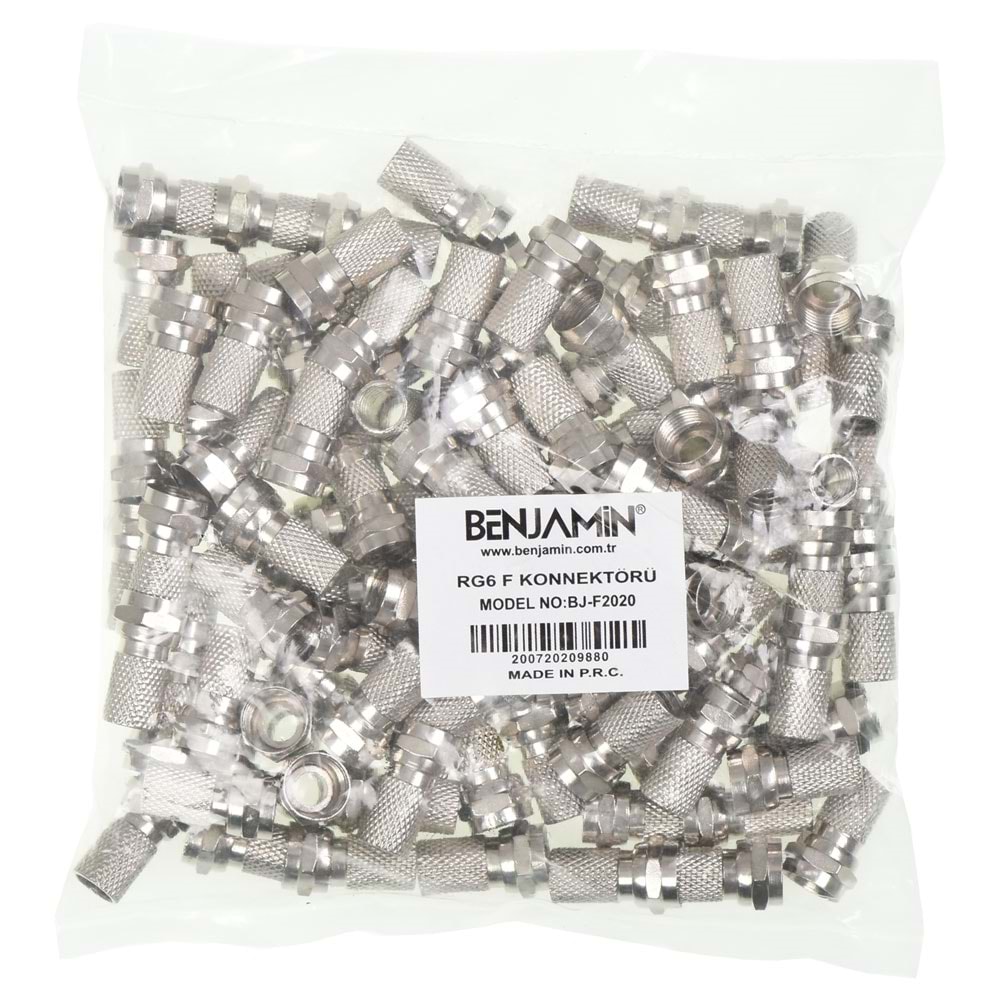 BENJAMIN RG-6 F Konnektör (100 Lü Paket) BJ-F-2020