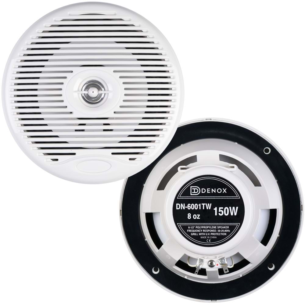 DENOX 6.5'' Neme ve Suya Dayanıklı 2 Yollu 8 Ohm 100 W Outdoor Hoparlör DN-6001 TW