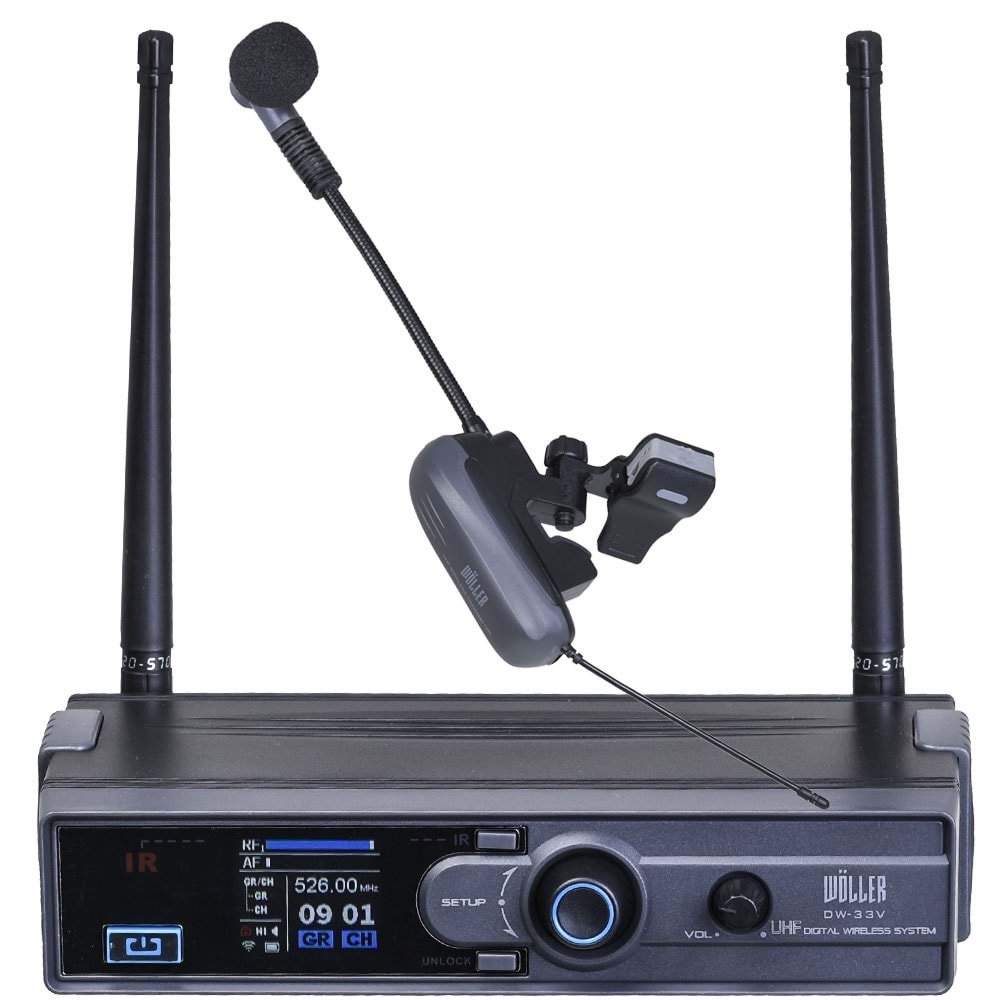 WÖLLER Uhf Kablosuz Enstruman Mikrofonu DW-33 V
