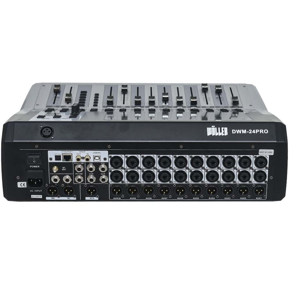 WÖLLER 24 Kanal Digital 20 Mono 2 stereo Kanal 10 Aux Mixer DWM-24 PRO