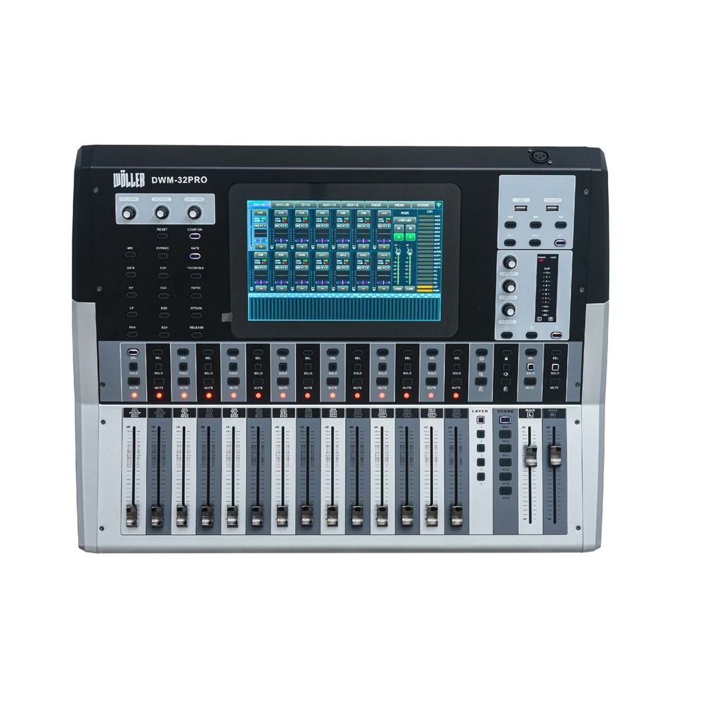 WÖLLER 32 Kanal Digital Mixer 28 Mono 2 stereo Kanal 14 Aux DWM-32 PRO