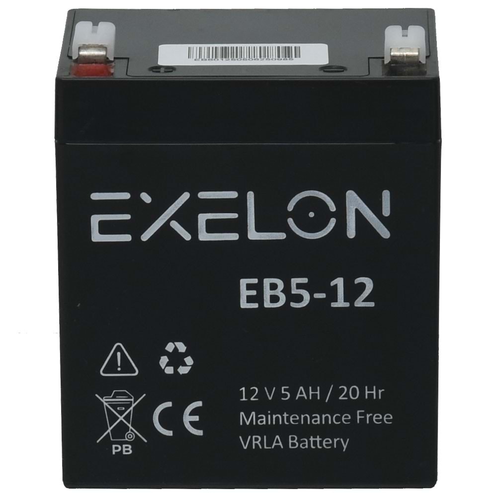 EXELON 12V 5A Siyah Kuru Bakımsız Akü EB-12V5