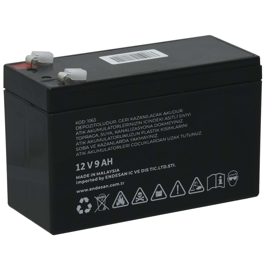 EXELON 12V 9A Siyah Kuru Bakımsız Akü EB-12V9