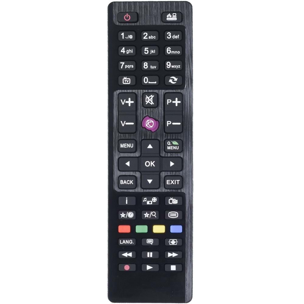 ECONEX Vestel Kısa Mor Tuş Çift Kod Led Tv Kumanda EC-202