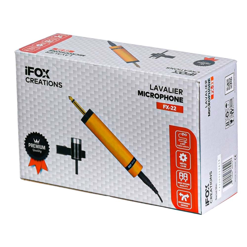 IFOX Kablolu Yaka Mikrofonu FX-22