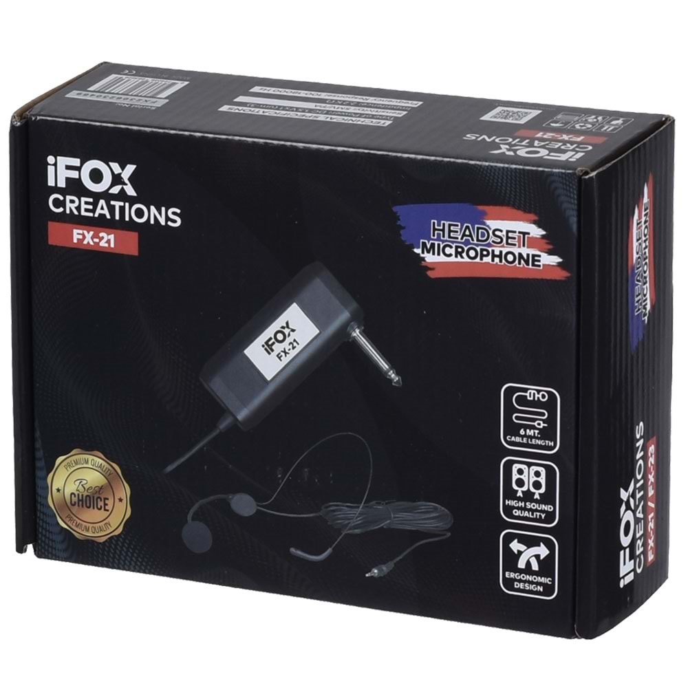 IFOX Kablolu Headset Mikrofon FX-23