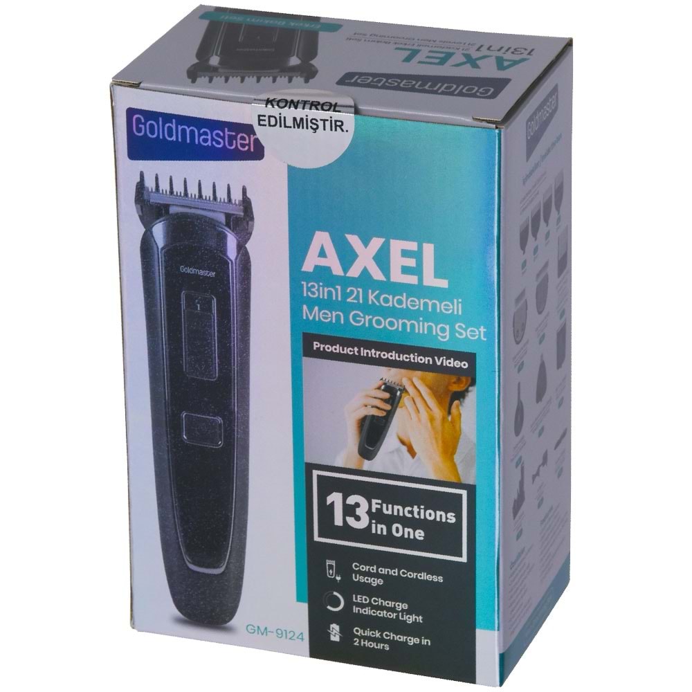 GOLDMASTER Axel 13 In 1 ERKek Traş Bakım Seti GM-9124