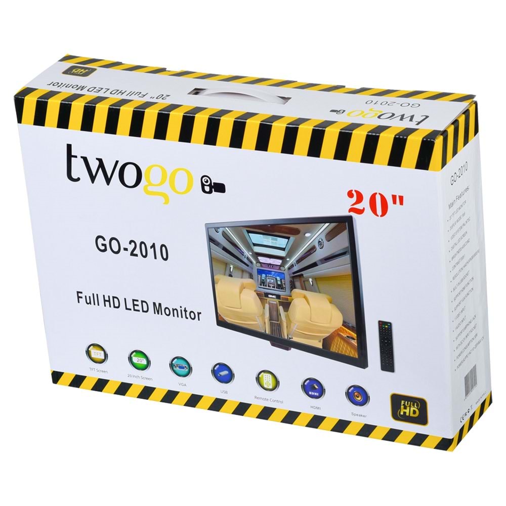 TWOGO 20'' Usb 12-220V Hd Lcd Tv Go-2023 GO-2010