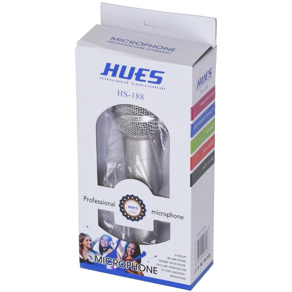 HUES Kablolu El Mikrofonu HS-188