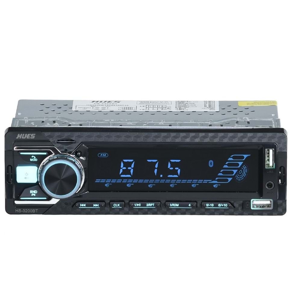 HUES Çift Bluetooth ve USB Girişli Radyo Oto Teyp HS-3200 BT