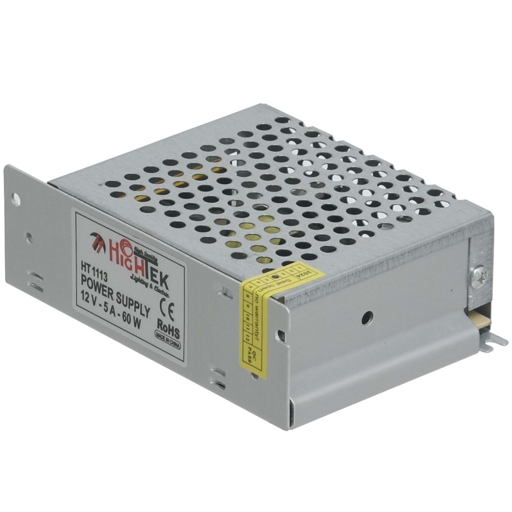 HIGHTEK 12V 5A Smps Metal Kasa Adaptör HT-1113