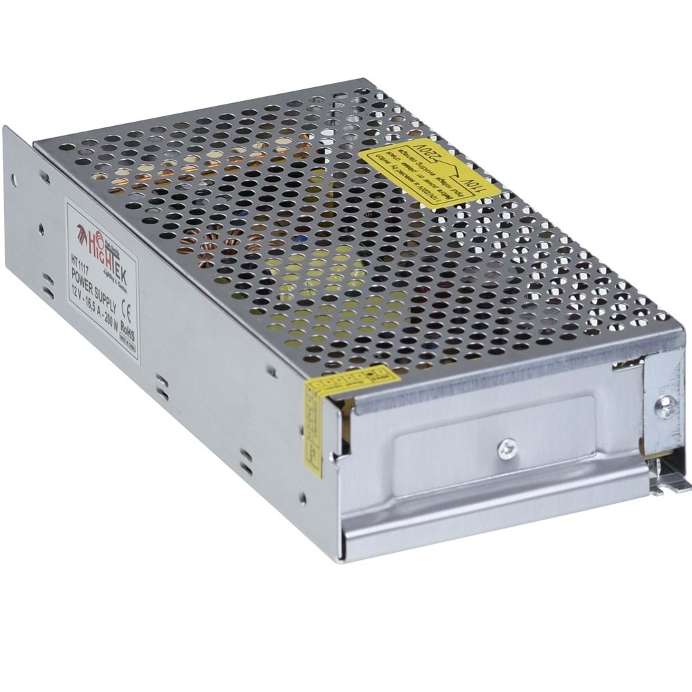 HIGHTEK 12V 16,5A Smps Metal Kasa Adaptör HT-1117