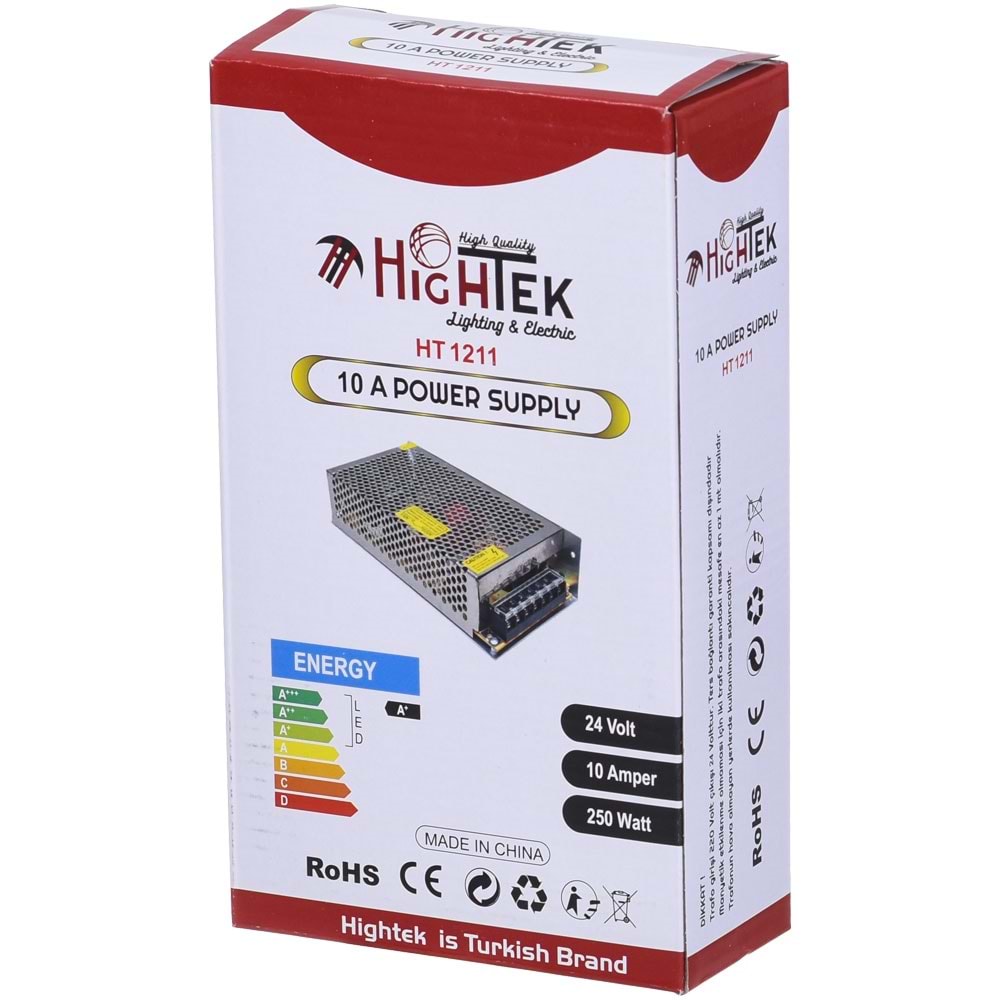 HIGHTEK 24V 10A Smps Metal Kasa Adaptör HT-1211