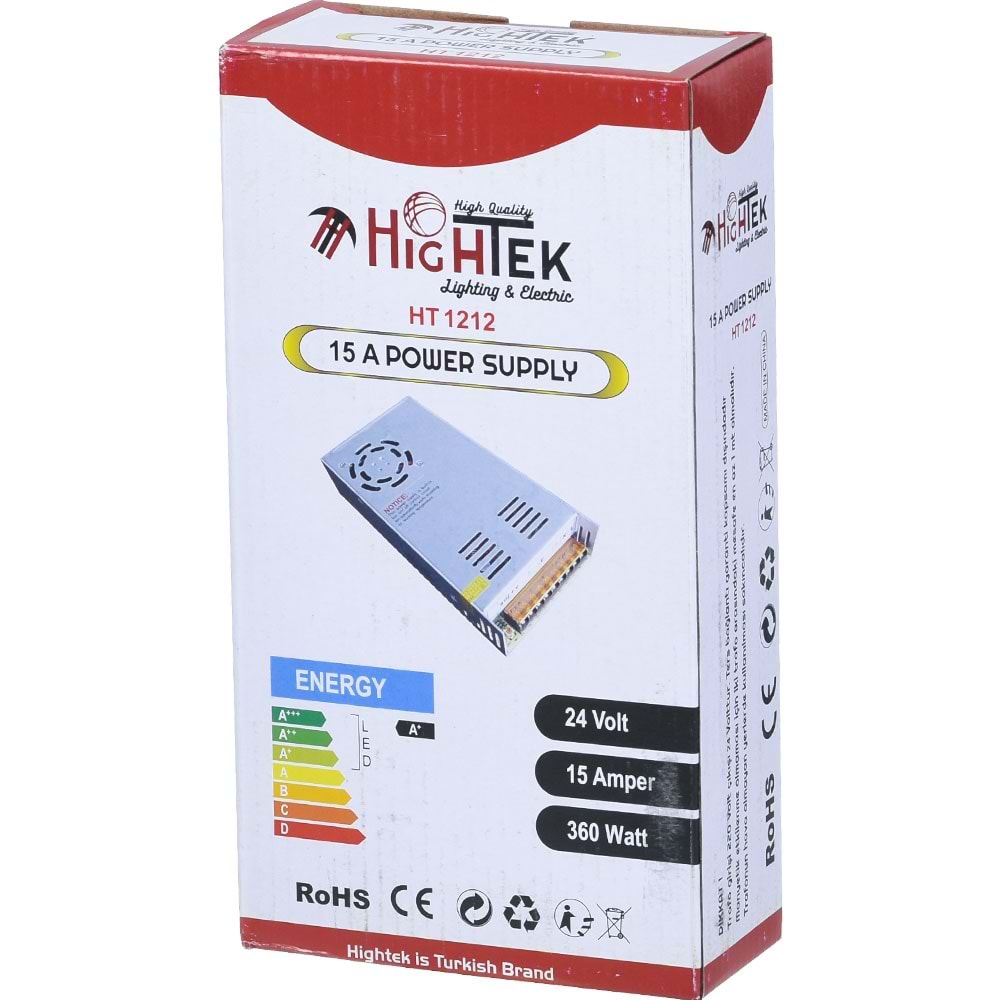HIGHTEK 24V 15A Smps Metal Kasa Adaptör HT-1212