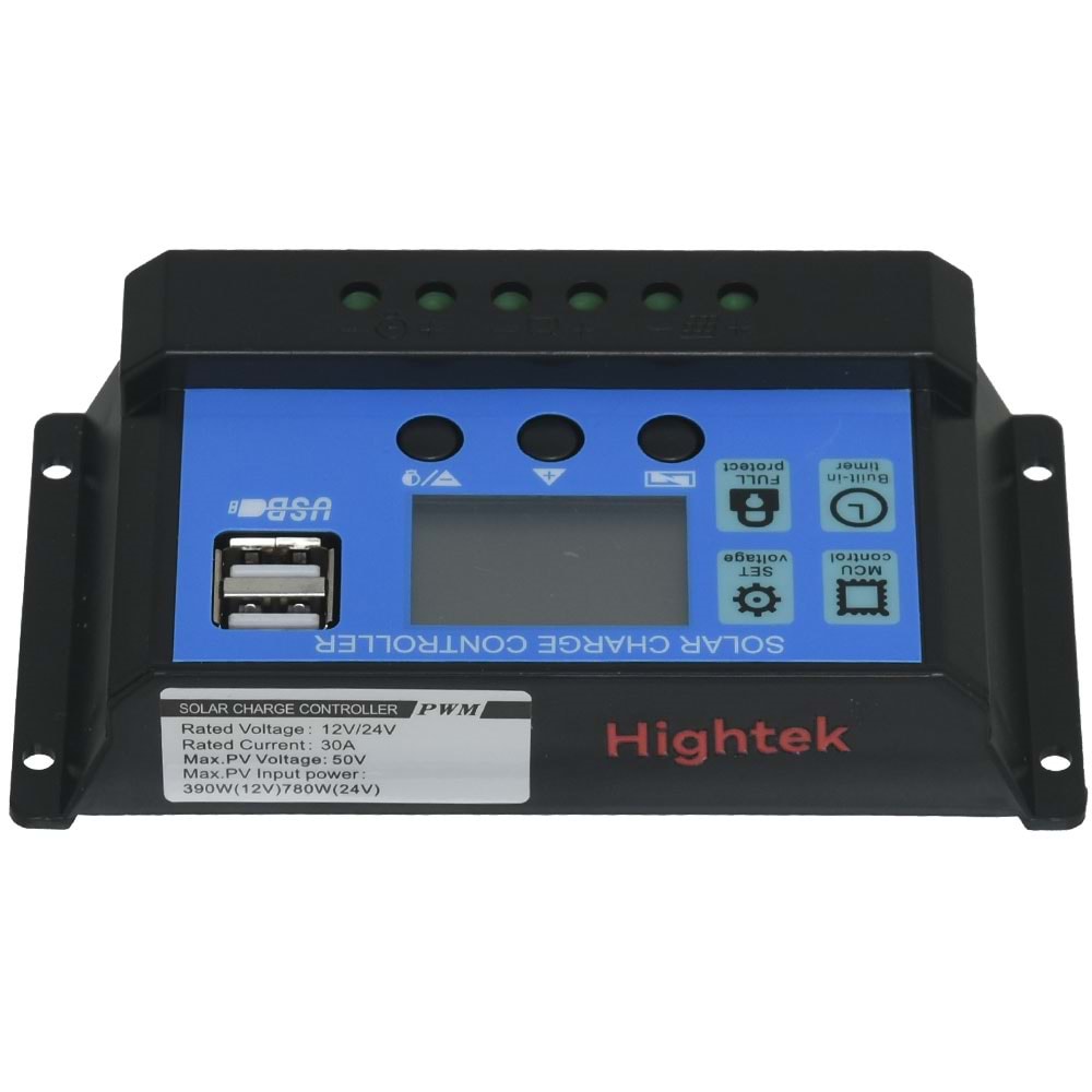 HIGHTEK 12-24V 30A Solar Şarj Kontrol HT-30