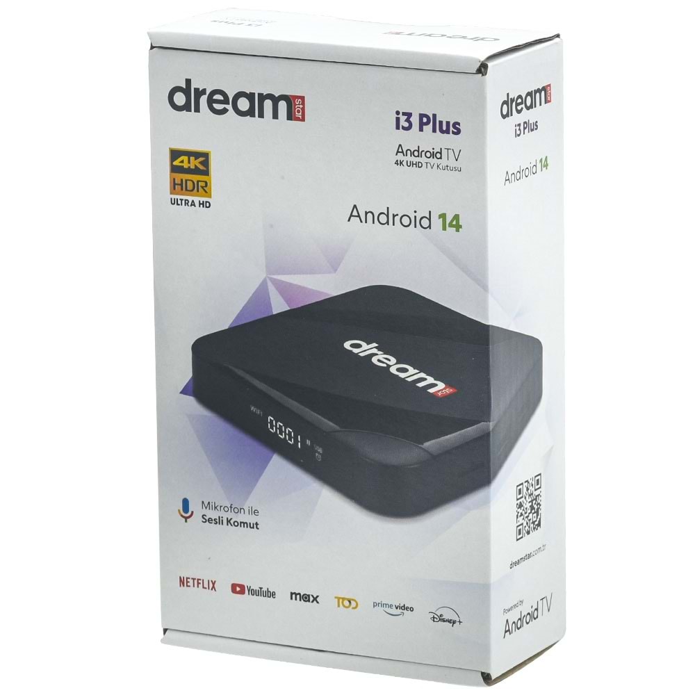 DREAMSTAR 2Gb Ram -16Gb Hafıza Androıd 14 Tv Box İ-3 Plus 2-16