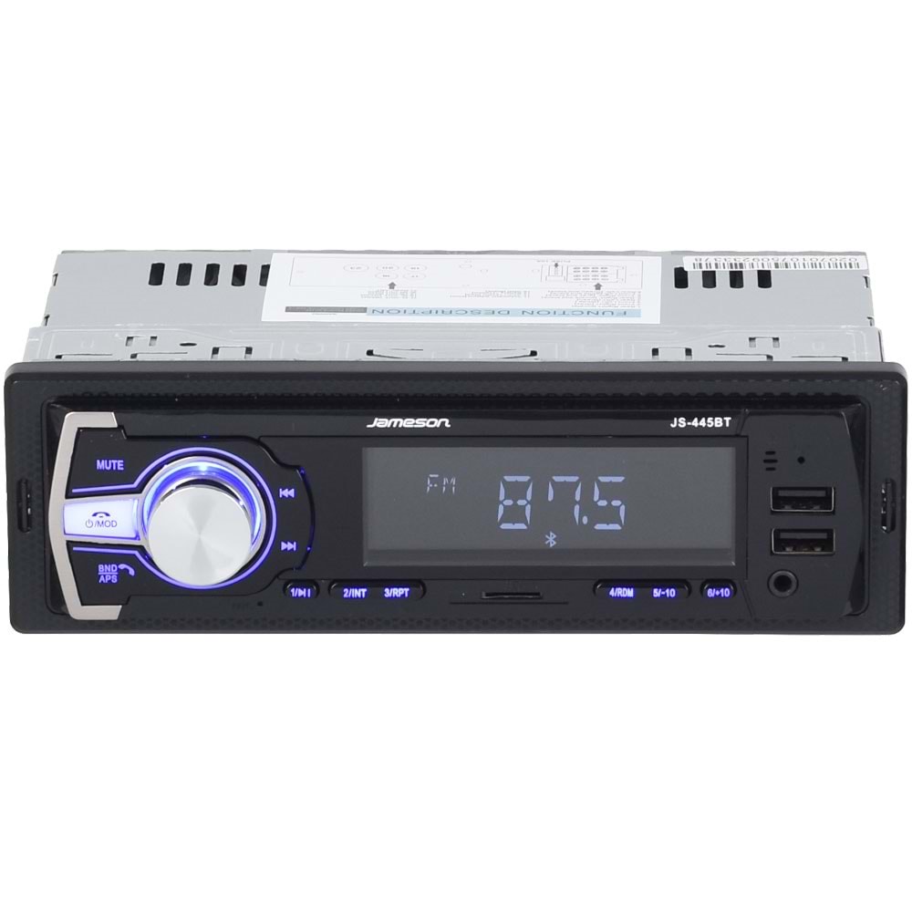 JAMESON Çift Bluetooth ve USB Girişli Radyo Oto Teyp JS-445 BT