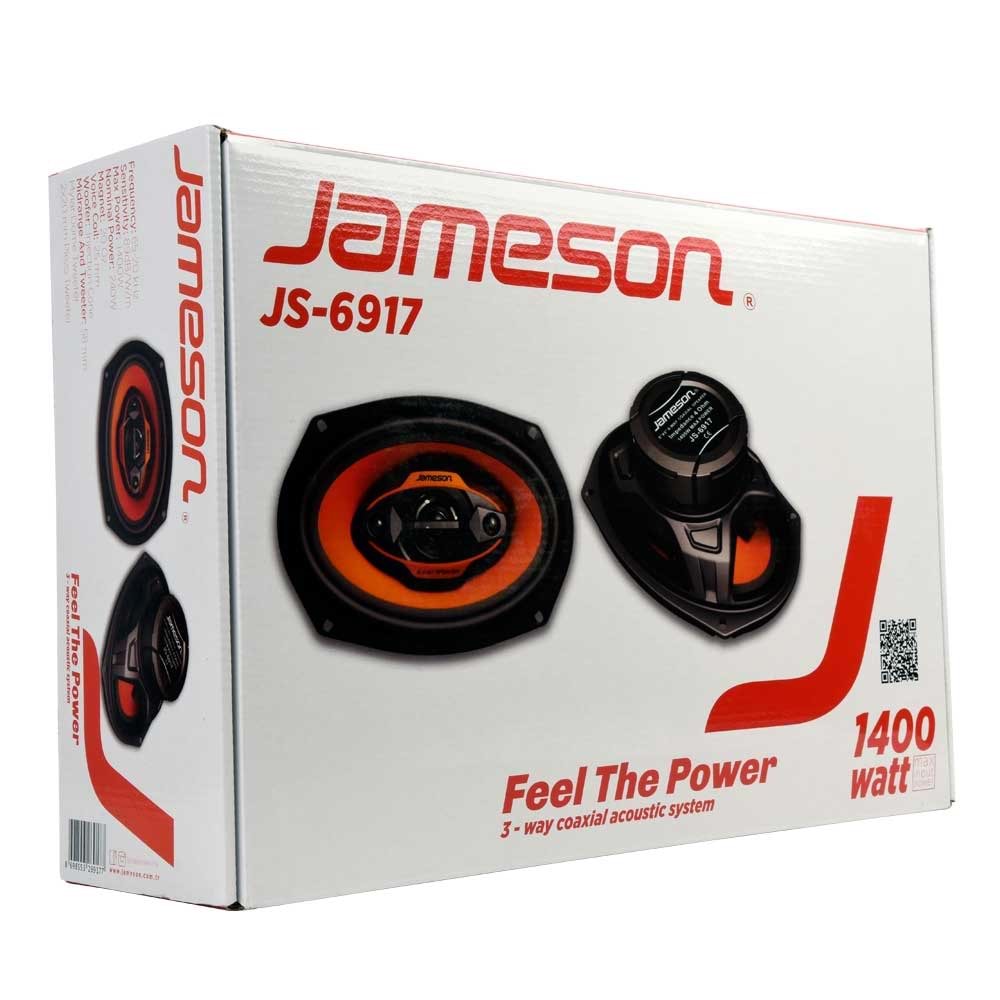 JAMESON 1400W 3 Yollu 6X9 Coaxial Oval Oto Hoparlör JS-6917