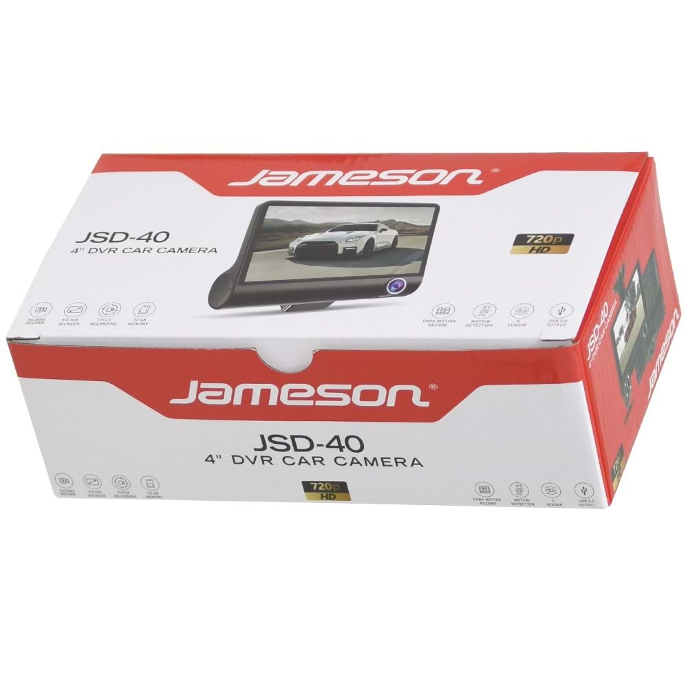 JAMESON 4'' Ekran 3 Kameralı Araç İçi Kayıt Cihazı JSD-40