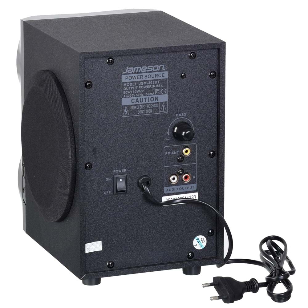 JAMESON 2+1 Bluetooth ve USB Girişli Radyo Ses Sistemi JSM-393 BT
