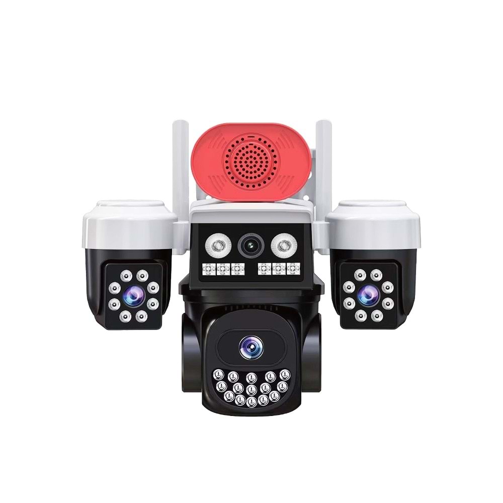 JOYSEE 6 MP Kamera Üç Lensli 2,4 GHz Wi-Fi Bağlantısı PTZ Kamera JW-3