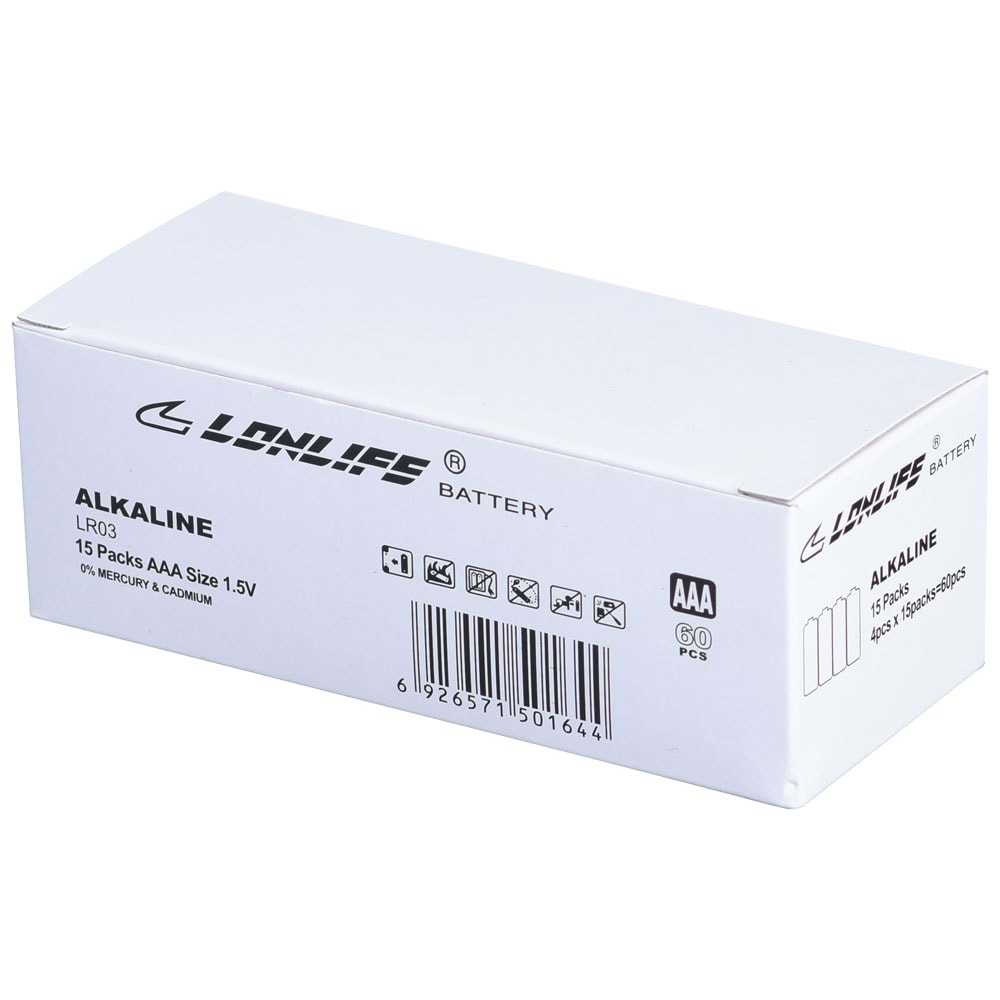LONGLIFE Alkalin İnce Kalem Pil AAA Shırink LL-03