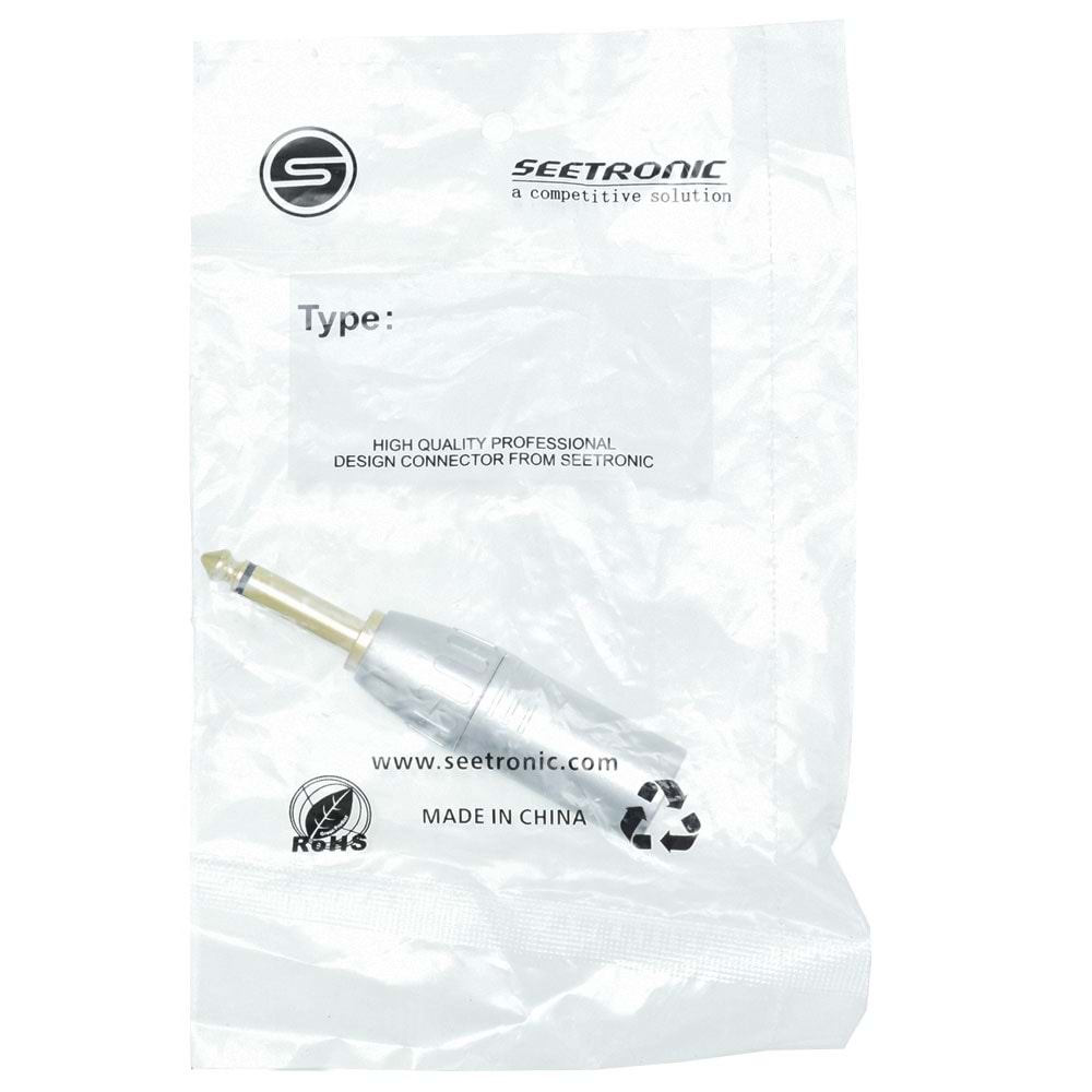 SEETRONIC XLR 3 Pin Erkek 6,35mm Erkek Çevirici Jak MA3MP2