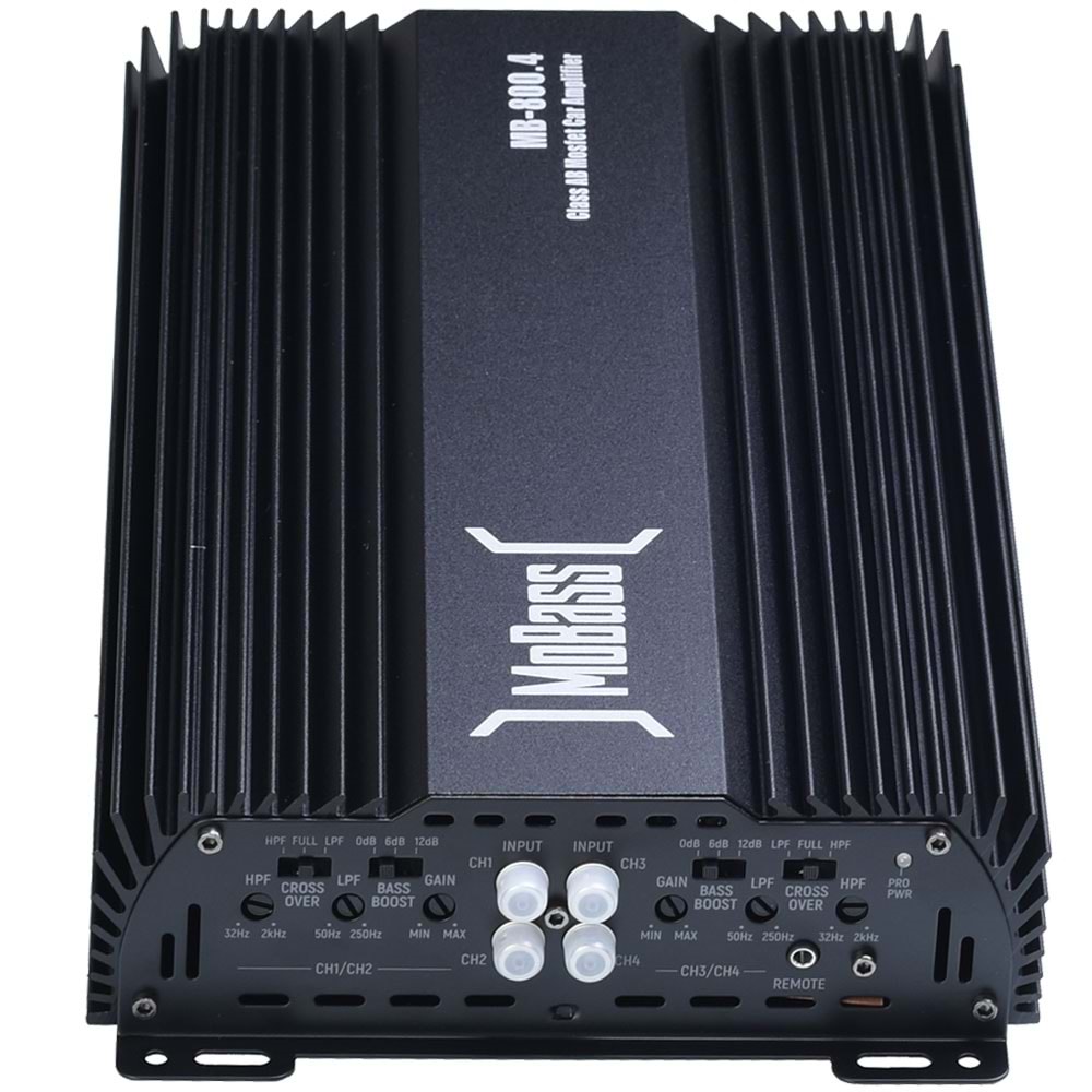 MOBASS 4 Kanal 800W Amfi MB-800.4