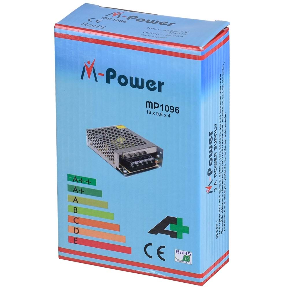 HIGHTEK 24V 3A Metal Kasa Smps Adaptör MP-1096