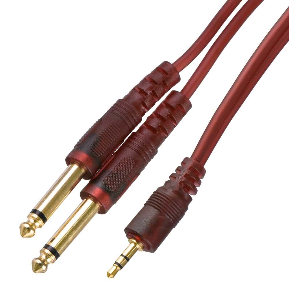 TUNEX 3,5 mm Stero 2X6,3 mm Mono Erkek 3 Mt Slikonlu MR-700