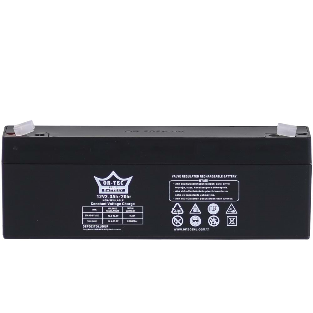 ORTEC 12V 2,3A Uzun Akü ORTEC-12V2,3
