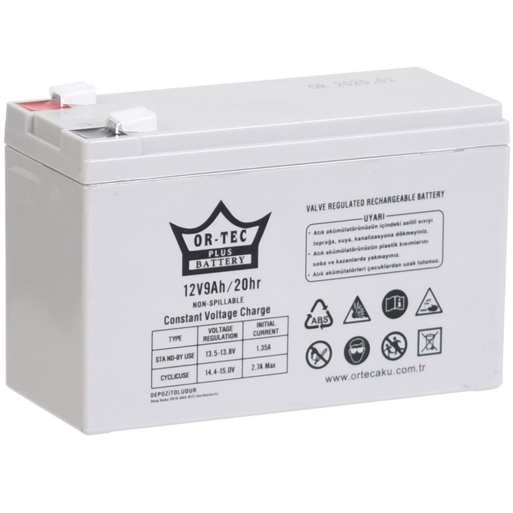ORTEC 12V 9A Kuru Tip Akü ORTEC-12V9