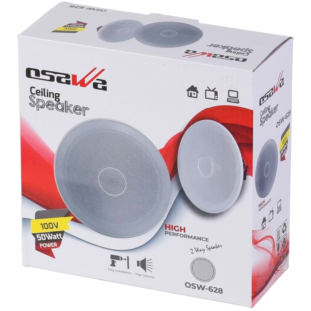 OSAWA 16 Cm 50W 100V Tavan Hoparlör OSW-628