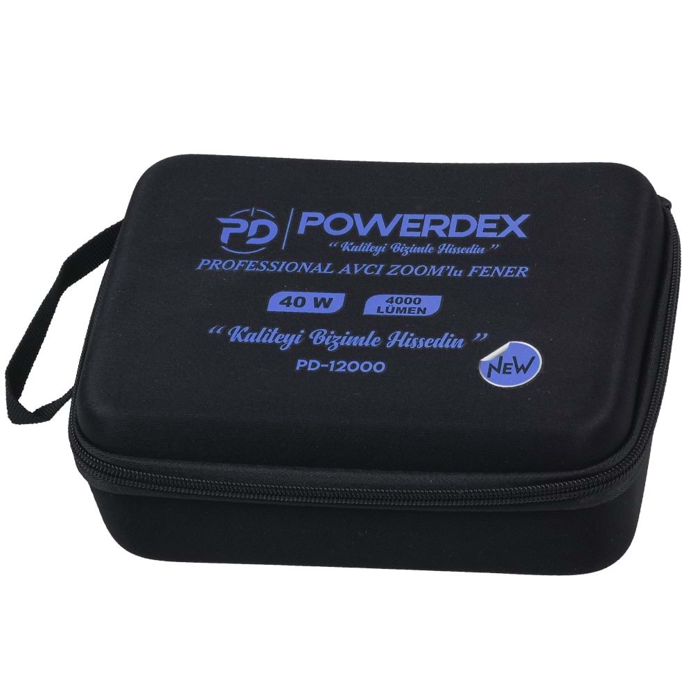 POWERDEX 40W Şarjlı Profesyonel Avcı Tüfek Feneri PD-12000