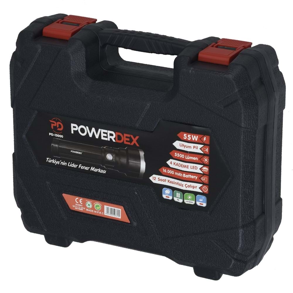 POWERDEX 50W Su Geçrmez Şarjlı Profesyonel Fener PD-13500