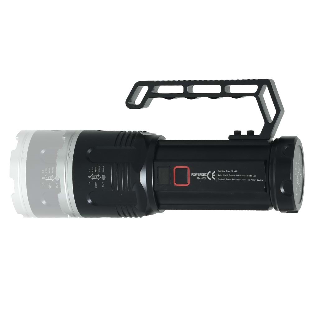 POWERDEX 60W Şarjlı Profesyonel Zoomlu Avcı Tüfek Feneri PD-14700
