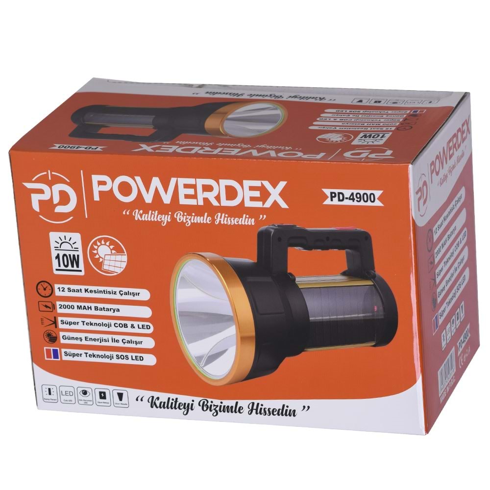 POWERDEX 10W Şarjlı Projektör PD-4900