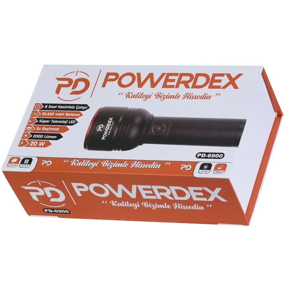 POWERDEX 20W Şarjlı Fener PD-6900
