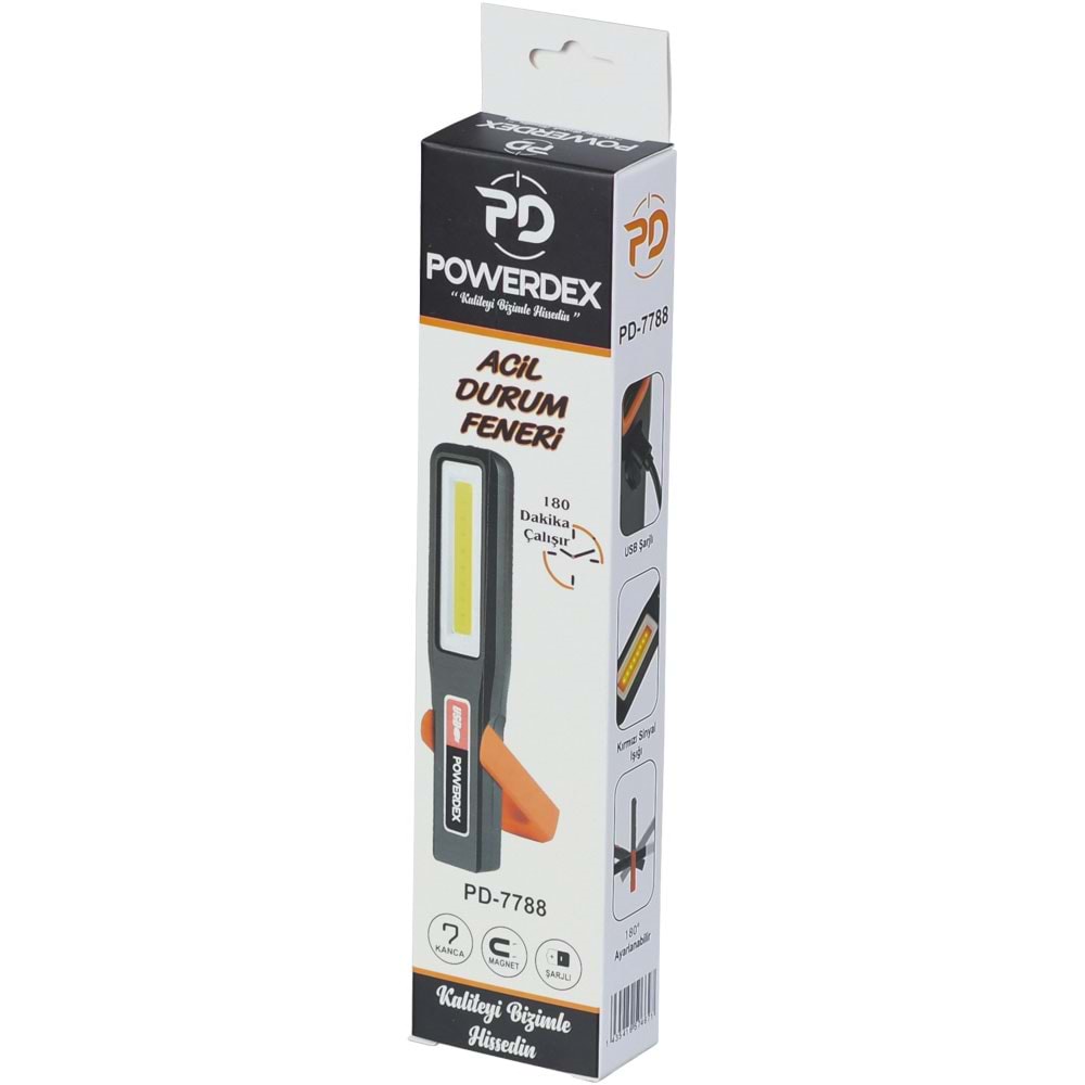POWERDEX Usb Şarjlı Acil Durum Feneri PD-7788
