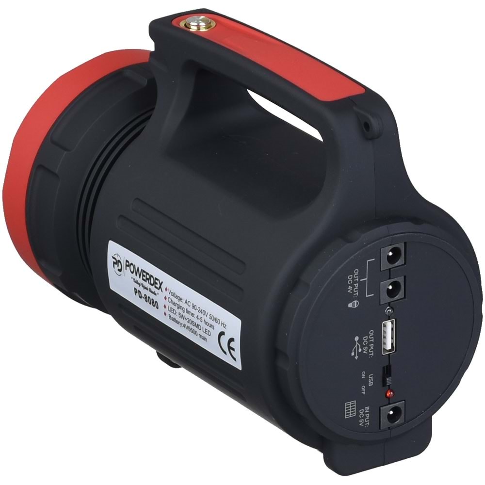 POWERDEX 5W Şarjlı Projektör PD-8080