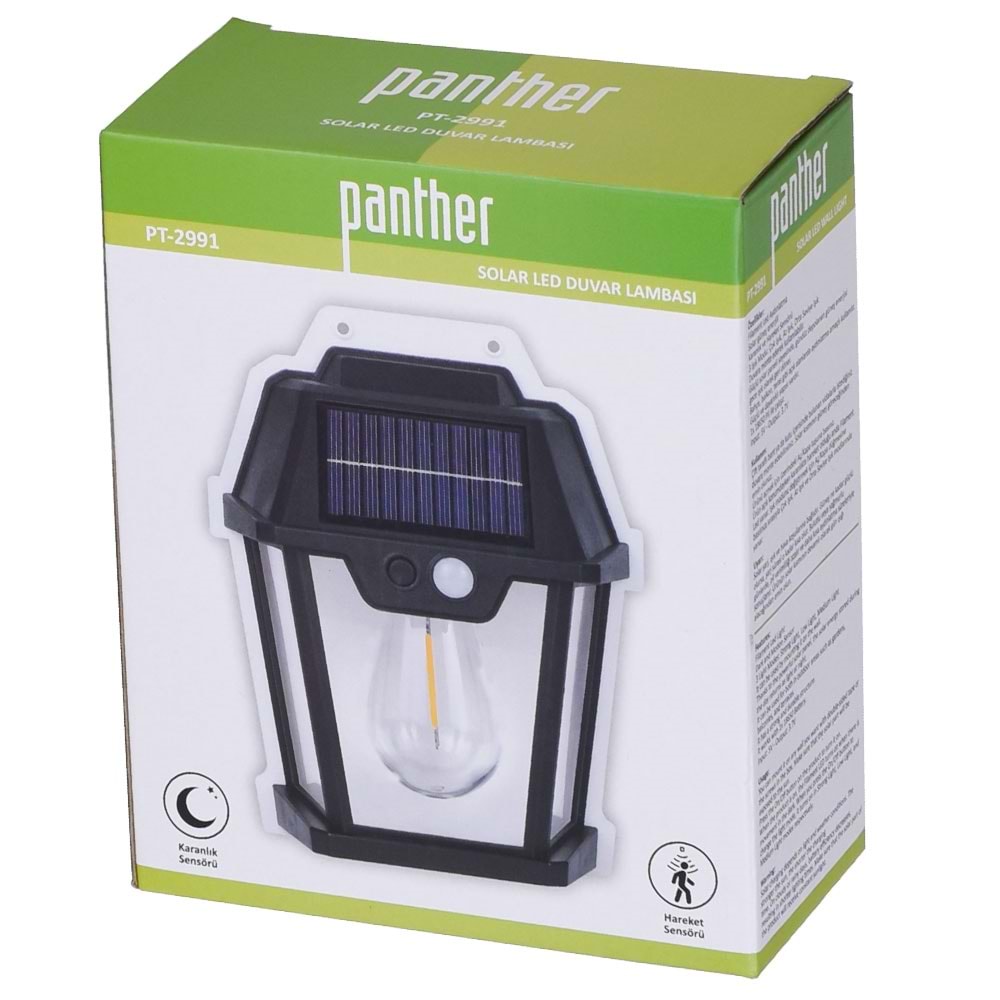 PANTHER Solar Ledli Duvar Lambası PT-2991