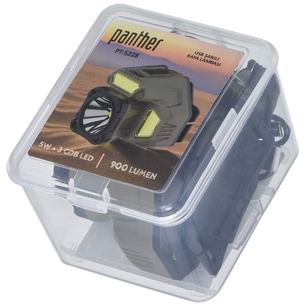 PANTHER Usb Şarjlı Kafa Lambası PT-5228