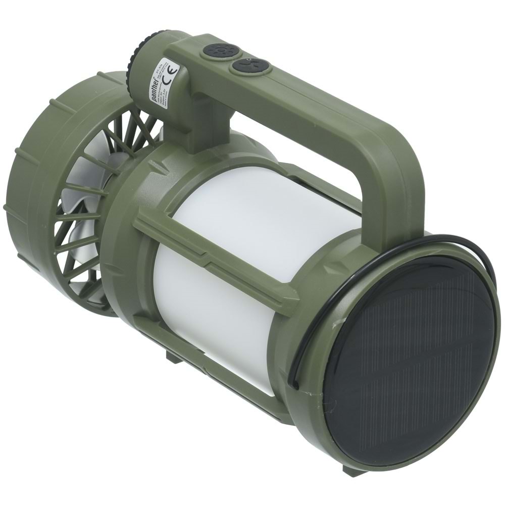PANTHER Şarjlı Solar Fanlı Kamp Lambası PT-576