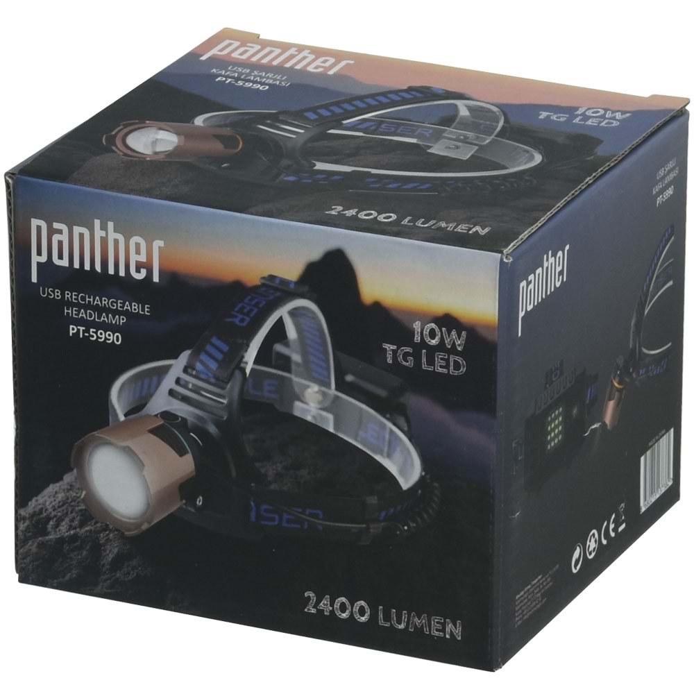 PANTHER Usb Şarjlı Kafa Lambası PT-5990