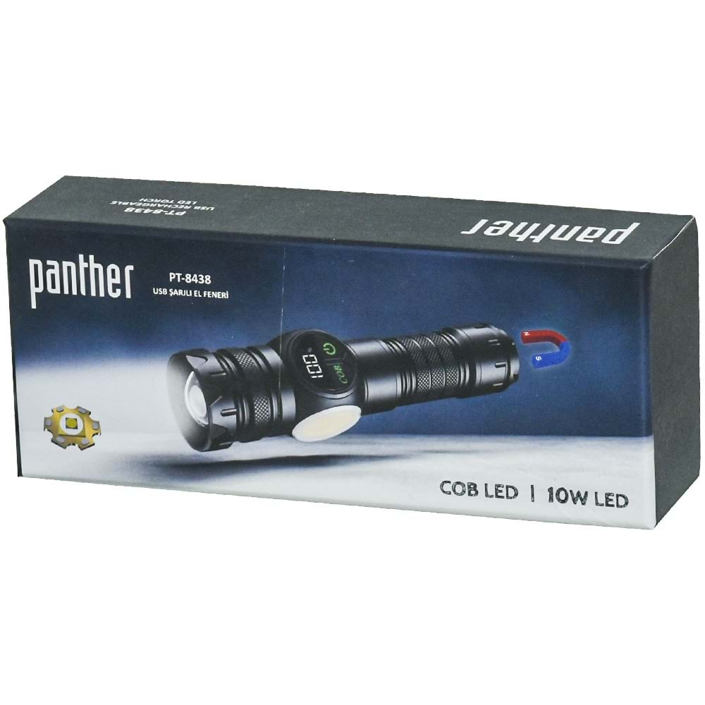 PANTHER Usb Şarjlı Fener PT-8438