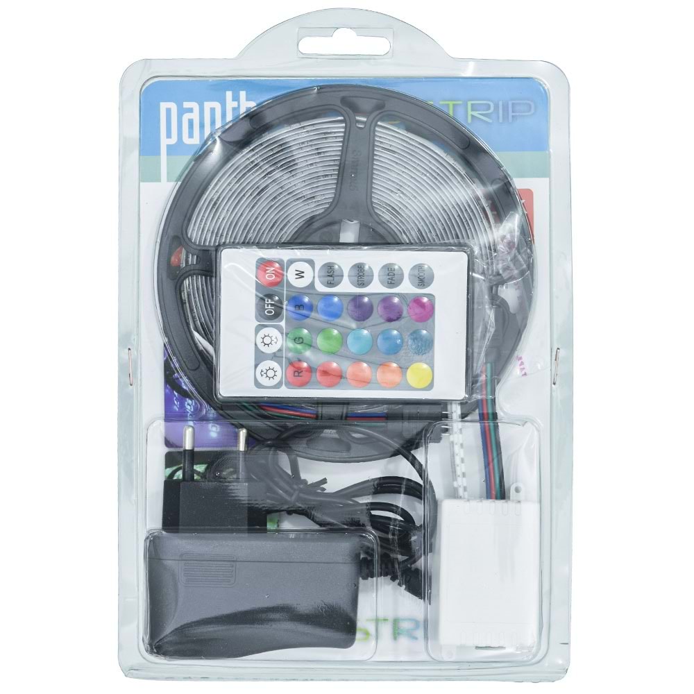 PANTHER 2835 5 Mt RGB Slikonlu Şerit Led Set PT-RGB SET