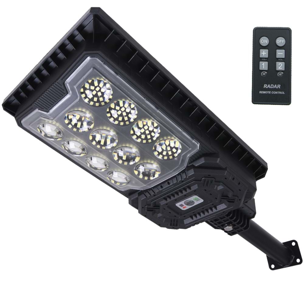 PANTHER IP-66 Sensörlü Kumandalı Solar şarjlı Ledli Sokak Lambası PT-W7114-1